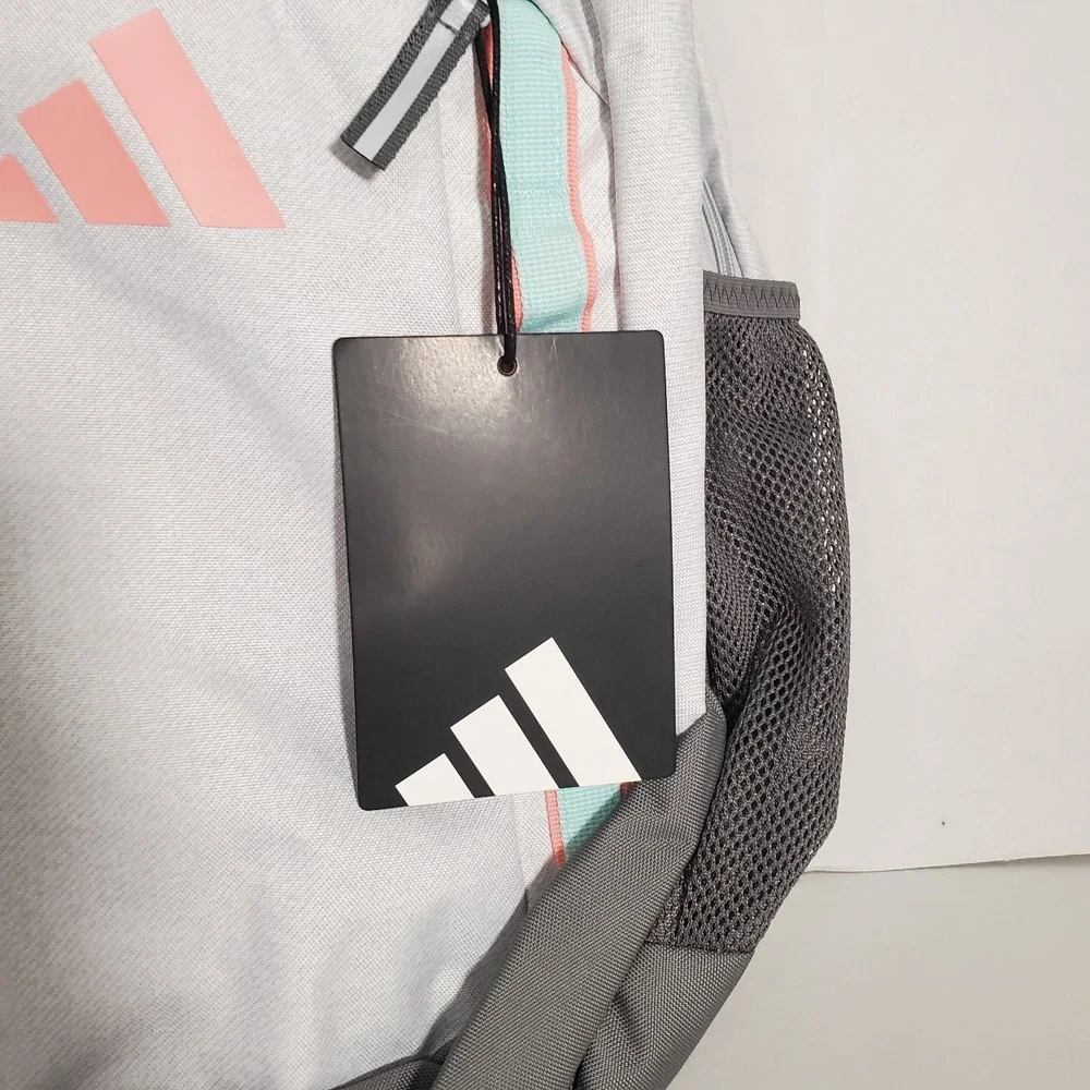 Adidas Excelerator Backpack Twill White Semi Flash Aqua Blue Durable School Bag‎